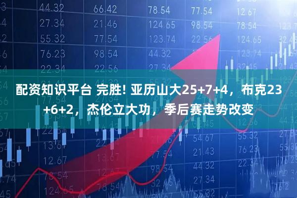 配资知识平台 完胜! 亚历山大25+7+4，布克23+6+2，杰伦立大功，季后赛走势改变